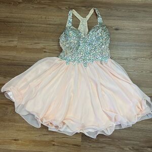 Dancing Queen Elegant Peach Gown